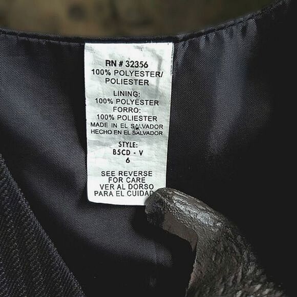 Vtg kid's black pinstripe formal vest - Picture 3 of 9